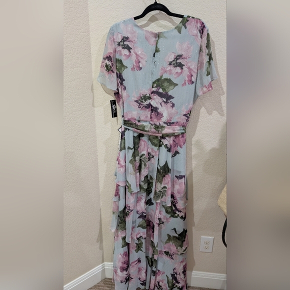 NWT Asymmetrical Tiered Chiffon Dress Size 16 - Picture 9 of 9